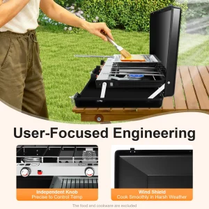 Portable Gas Camping Stove 3 Burners