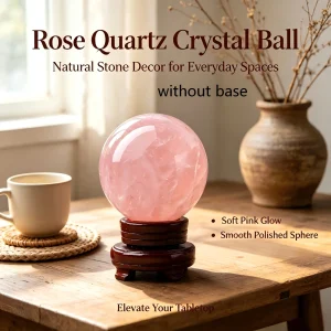 Natural Rose Quartz Pink Crystal Ball