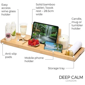 Expandable Bath Tray Bamboo