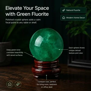 Polished Natural Fluorite Crystal Ball
