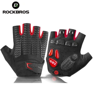 ROCKBROS Cycling Gloves Half Finger Men Women Anti Slip Gel Pad