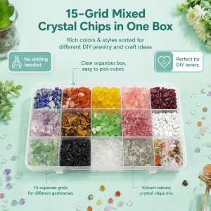 15 grid colorful crystal gravel combination